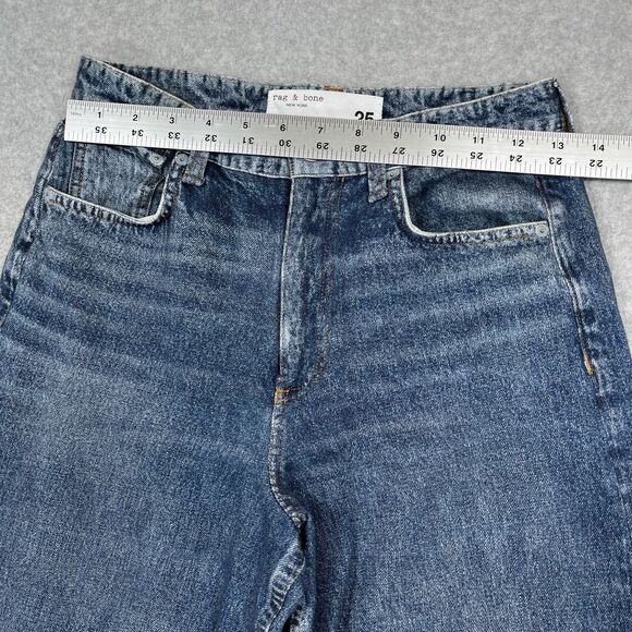 Rag Bone Miramar Sofie Wide Leg Pants Womens 25 (26 x 30) Faux Denim Printed - Picture 3 of 11
